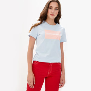Calvin Klein dámské světle modré tričko Institutional - XS (413)